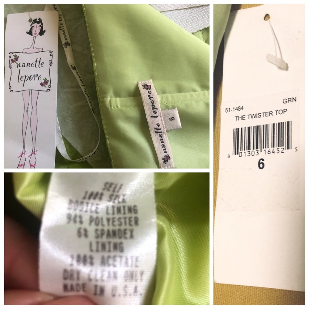 Nanette Lepore 100% Silk Strapless Twist Bustier Top Sz 6 - Picture 8 of 13